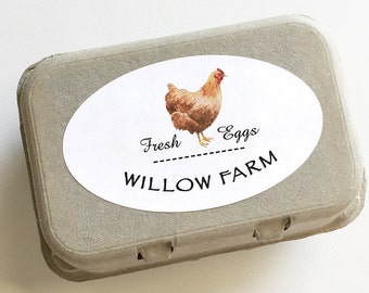 Round Egg Label 6 Eggs Box Circle Printed Egg Carton Labels Burlap Fresh Eggs Stickers Backyard Chickens in White Egg Carton Stickers