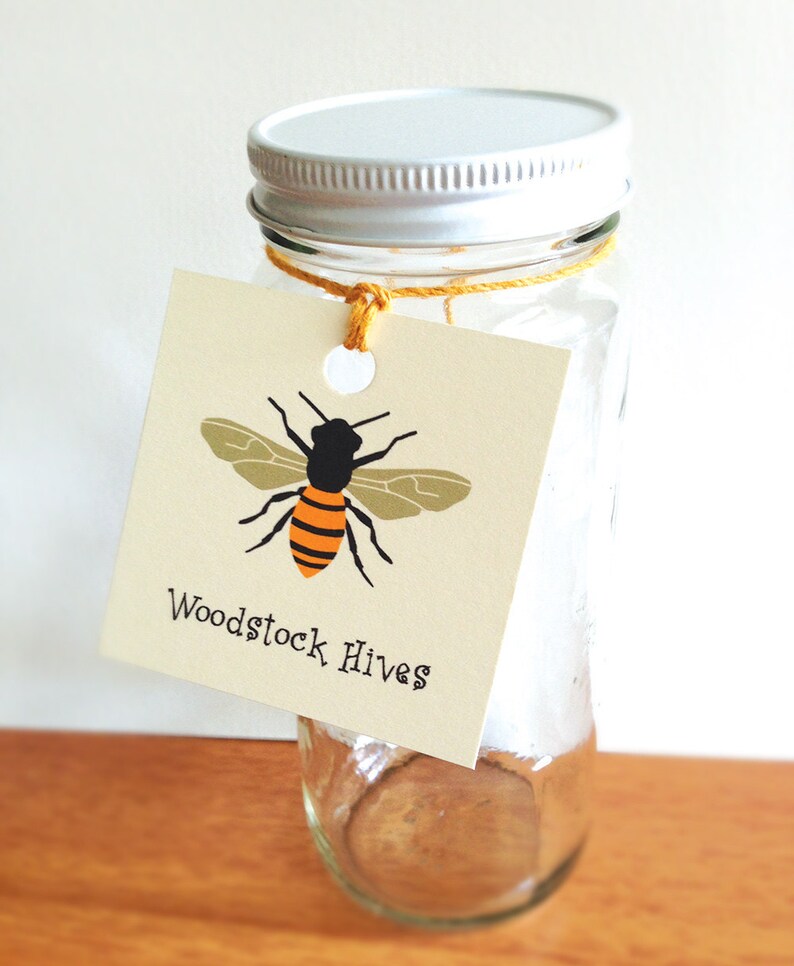 Honey Jar Tags Custom Honey Labels 12 or 20 Personalized Etsy