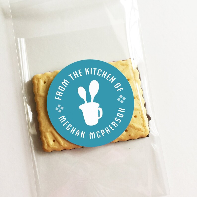 Bakery Labels 12 Kitchen Stickers Baking Box Packaging Food Etsy