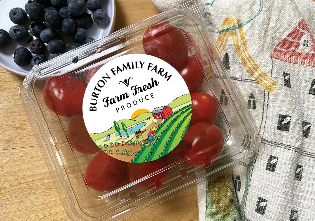 Farm Fresh Produce Stickers, Food Labels for Farm Market, Homesteading Supplies, Garden Produce