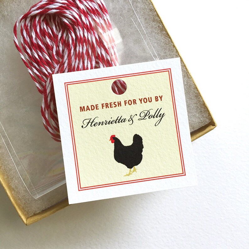 personalized egg tags egg carton labels hen drawing