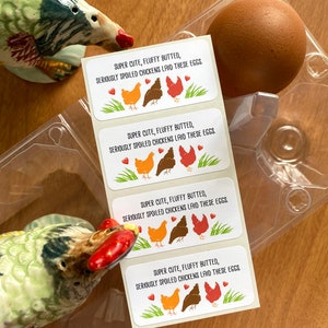 Coop Accessories, 35 Fluffy Butt Chicken Carton Stickers, Egg Labels, Backyard Chicken Keeper Supplies, Homesteading, 2" x 1"