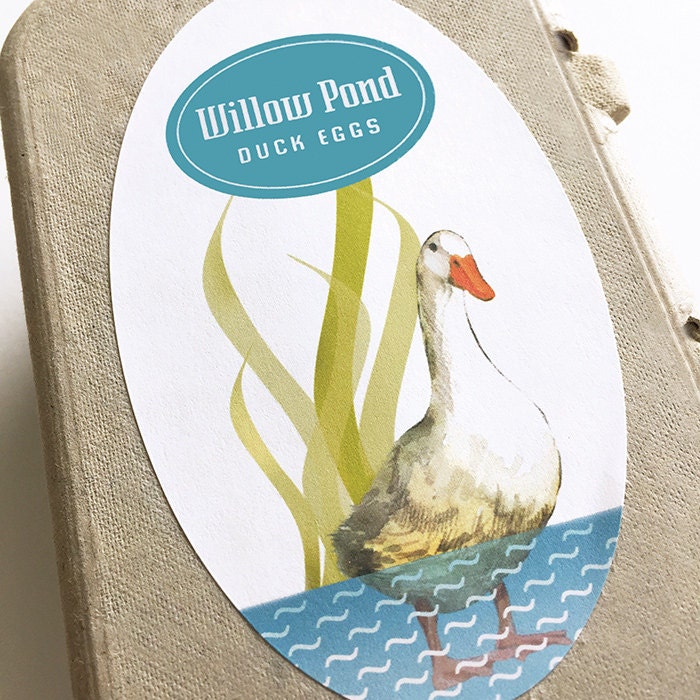 Duck Egg Carton Labels 6 Personalized Duck Stickers Urban | Etsy