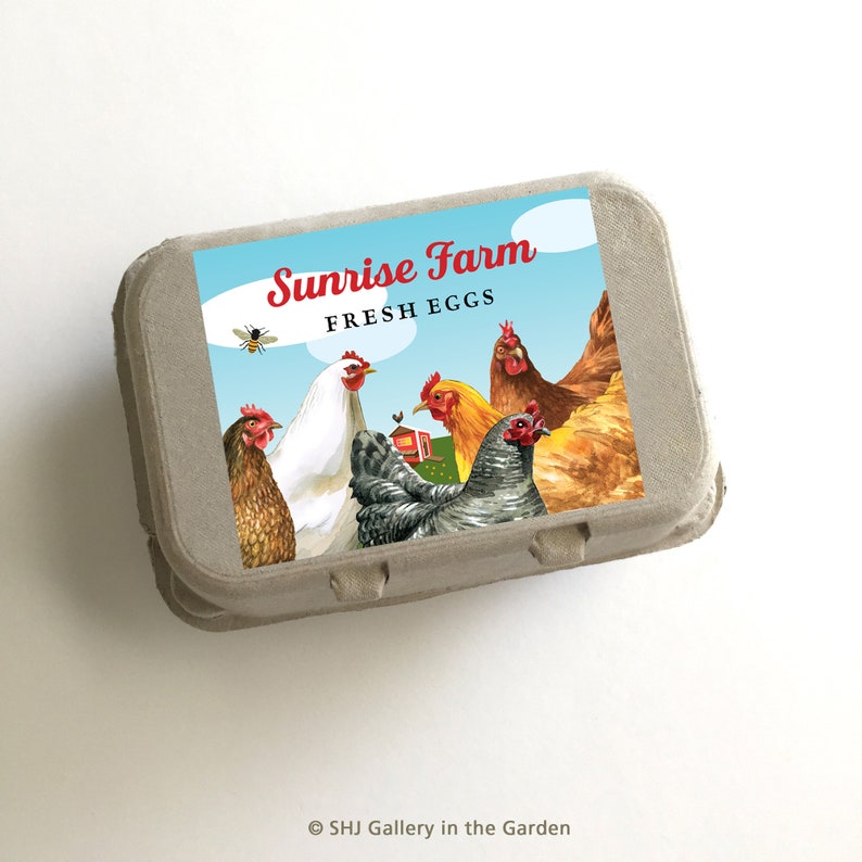 Farm Fresh Chicken Egg Labels Egg Carton Stickers Farm Gift Etsy Canada