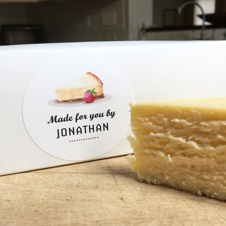 Cheesecake Box Labels 12 Made for You by Stickers Etsy Ireland