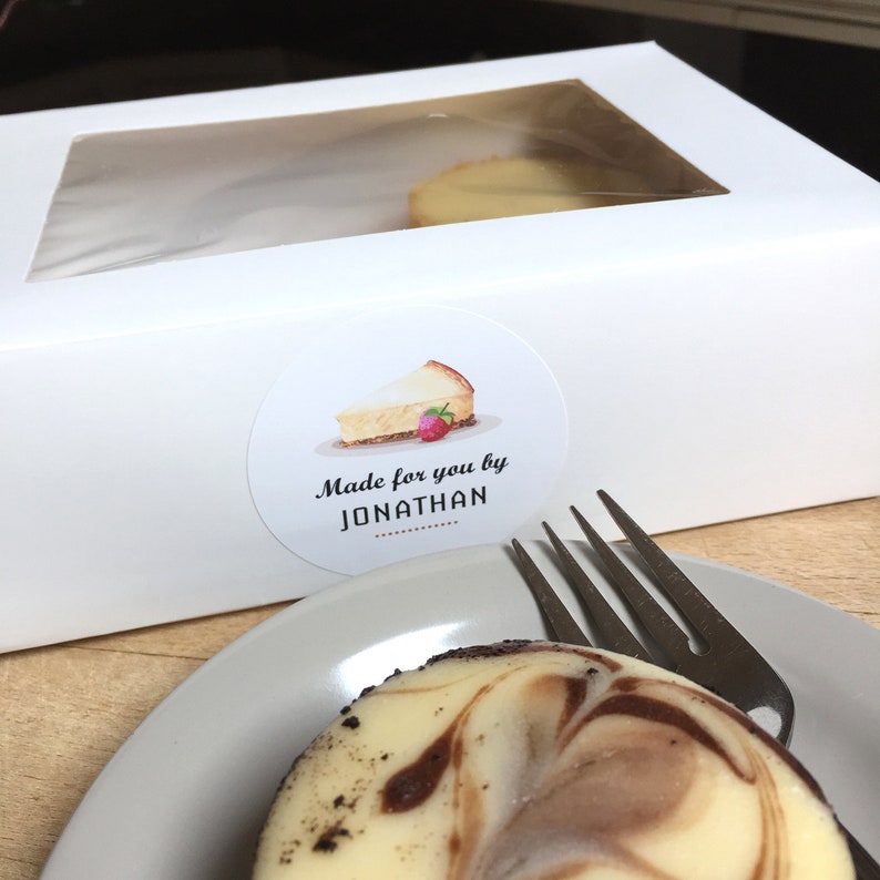 Cheesecake Box Labels 12 Made for You by Stickers Etsy Ireland