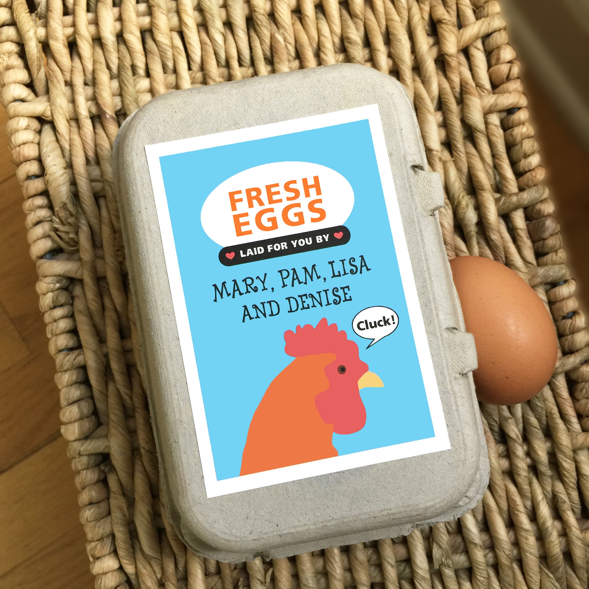 Egg Carton Labels 6 Personalized Labels Food Packaging Egg Etsy