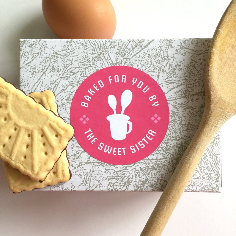 Bakery Labels 12 Kitchen Stickers Baking Box Packaging Food Etsy