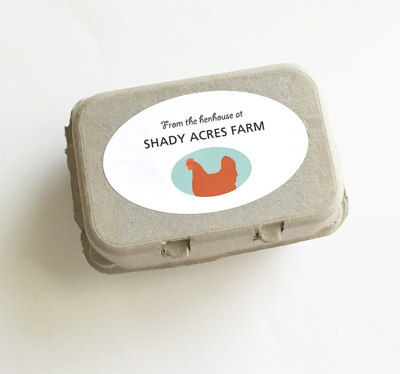 Egg Carton Labels Food Carton Stickers Customized Label Etsy