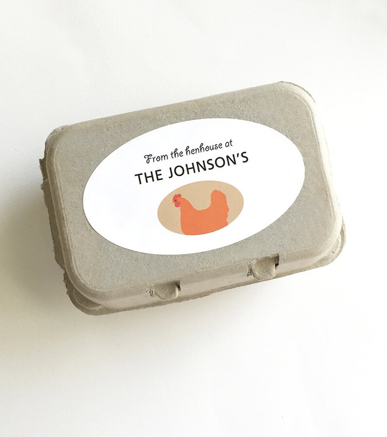 Egg Carton Labels Food Carton Stickers Customized Label Etsy