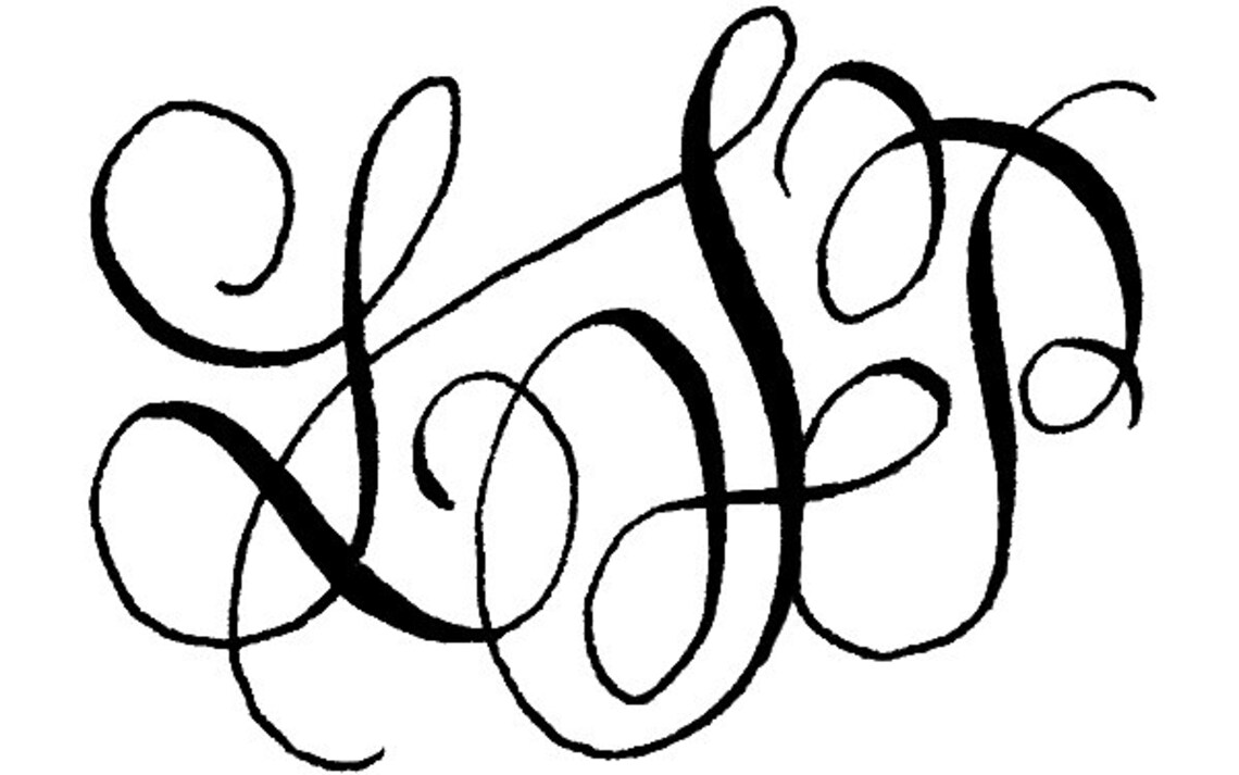 Custom Monogram Rubber Stamp Etsy