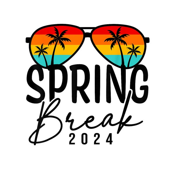 Spring Break 2024 - Beach Week Group Vacation Matching PNG digital