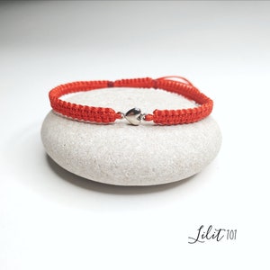 Tiny  silver heart bracelet, Friendship bracelet, gift bracelet ,handmade