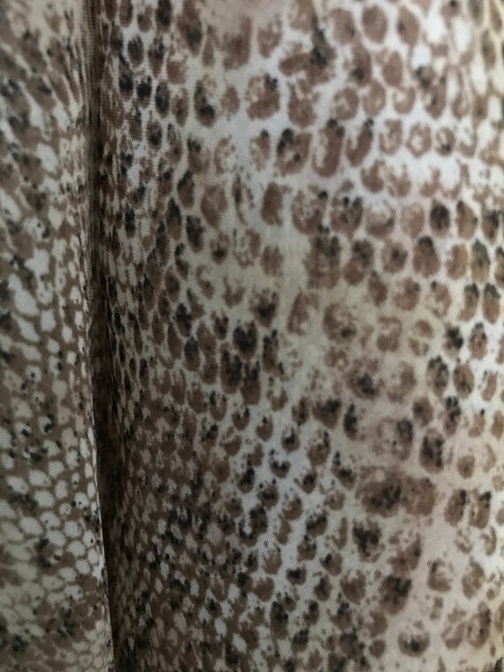 Snake Print Polyester Scarf Brown Beige Black - image 1