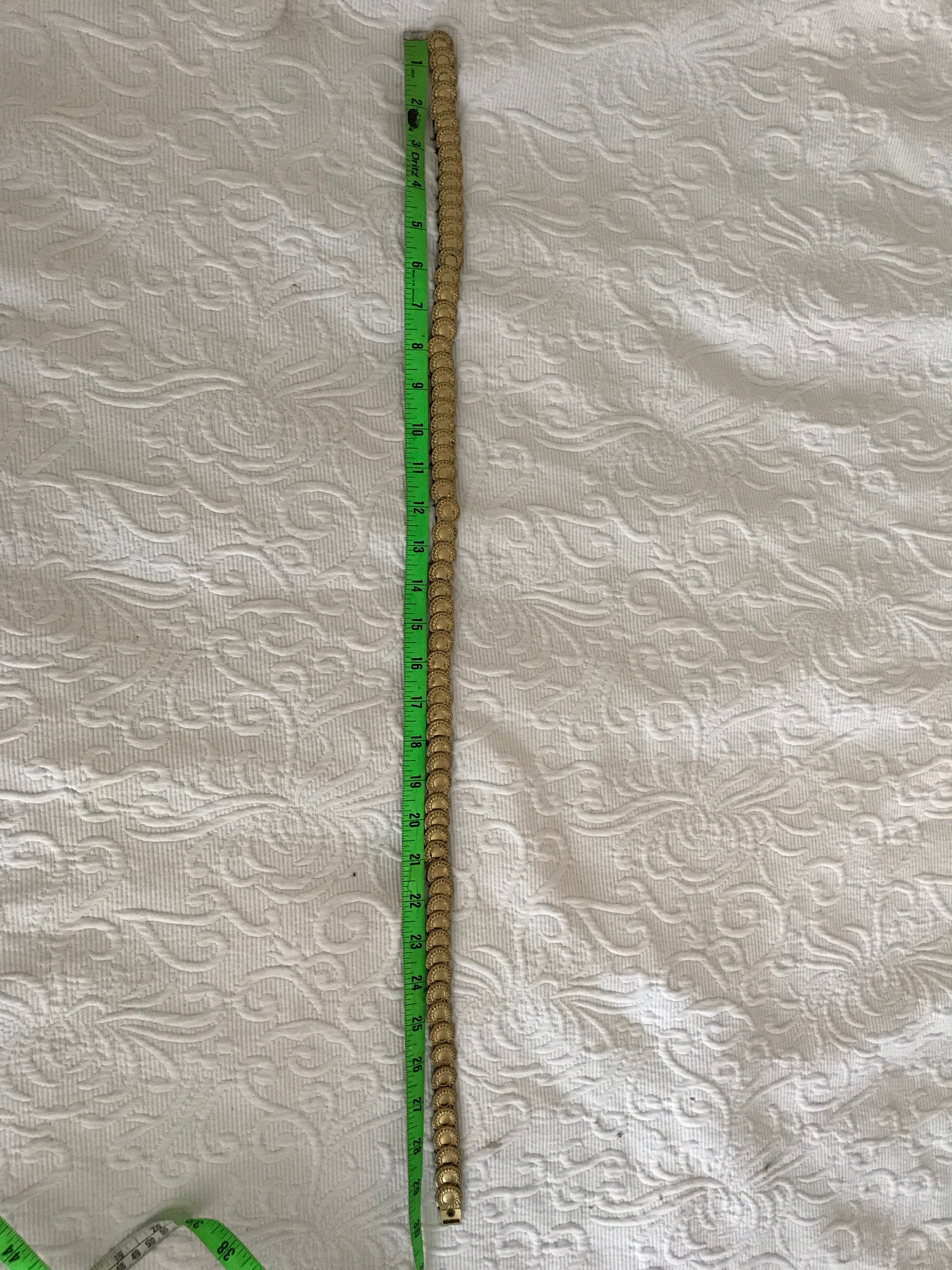 Vintage Faux Gold Coin Stretch Statememt Belt With Hidden  display picture 1