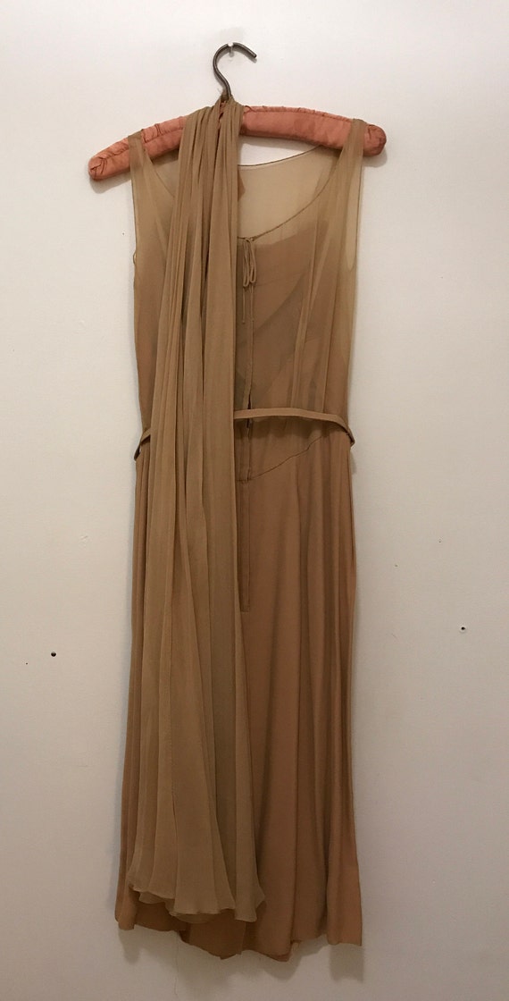 Vintage 50's Mid-Century Nude Sheer 3-Piece Illusi