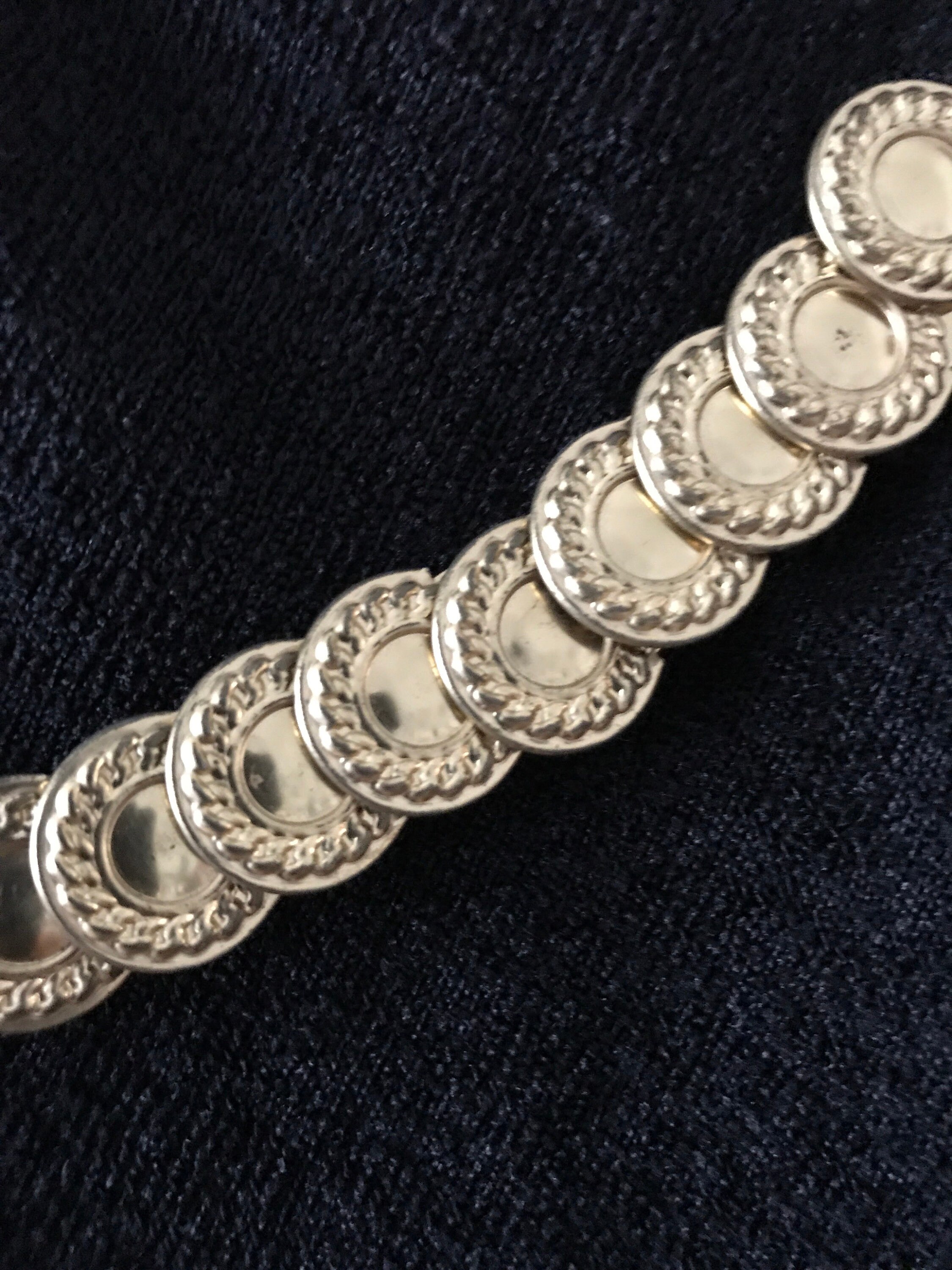 Vintage Faux Gold Coin Stretch Statememt Belt With Hidden 