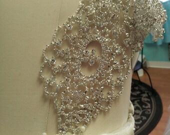 CAP SLEEVE SET in Crystal and Rhinestone