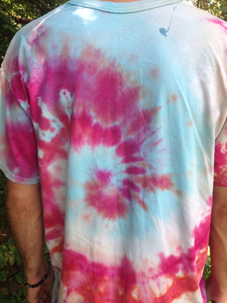 Pink and Blue Swirl XL Tie Dye Tshirt 100% Cotton Hand Dyed | Etsy