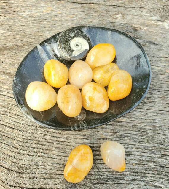 Apricot Quartz tumbled stone genuine gemstone chakra stone Etsy