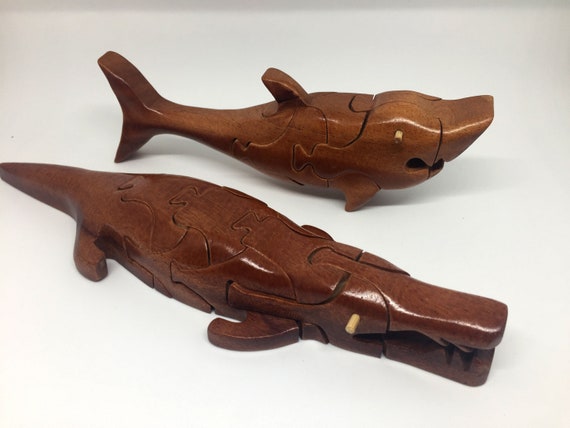 wooden alligator toy