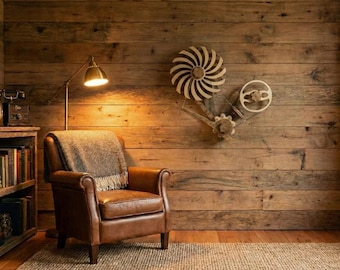 Wooden Kinetic Sculpture: Handmade Wall Art Clock
