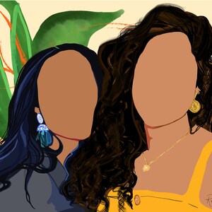 Custom minimalist portrait illustration