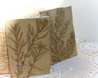 Hand Made Ceramic decors / Herbarium elements/ set of 2