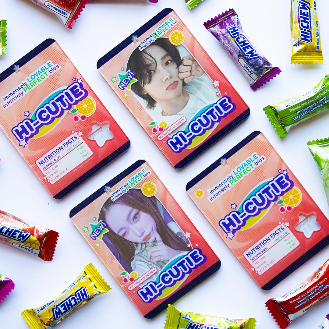 HI-CUTIE HOLDER - Hi-chew Candy-themed Acrylic Photocard Holder - Etsy