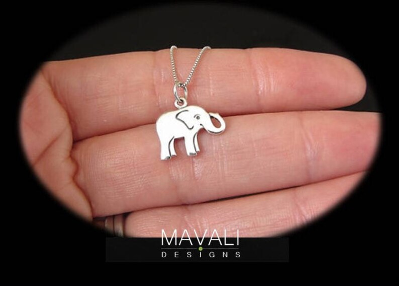 Elephant Necklace Elephant Charm Good Luck Jewelry Good Etsy