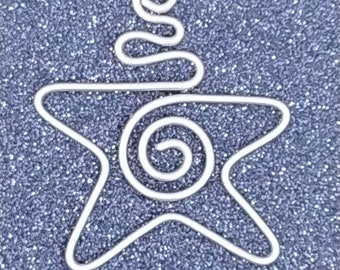 Star Aluminum Ornament, Christmas Ornament, Wire Christmas Ornament, Holiday Decoration - FREE CAD SHIPPING