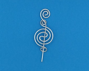 Infinity Shawl Pin, Aluminum Wire Pin, Wrap Fastener, Knitting & Crochet Accessory, Minimalist Style, Gift - FREE CAD SHIPPING