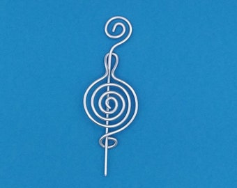 Spiral Drop Shawl Pin, Aluminum Wire Pin, Wrap Fastener, Knitting & Crochet Accessory, Gift, Stocking Stuffer - FREE CAD SHIPPING