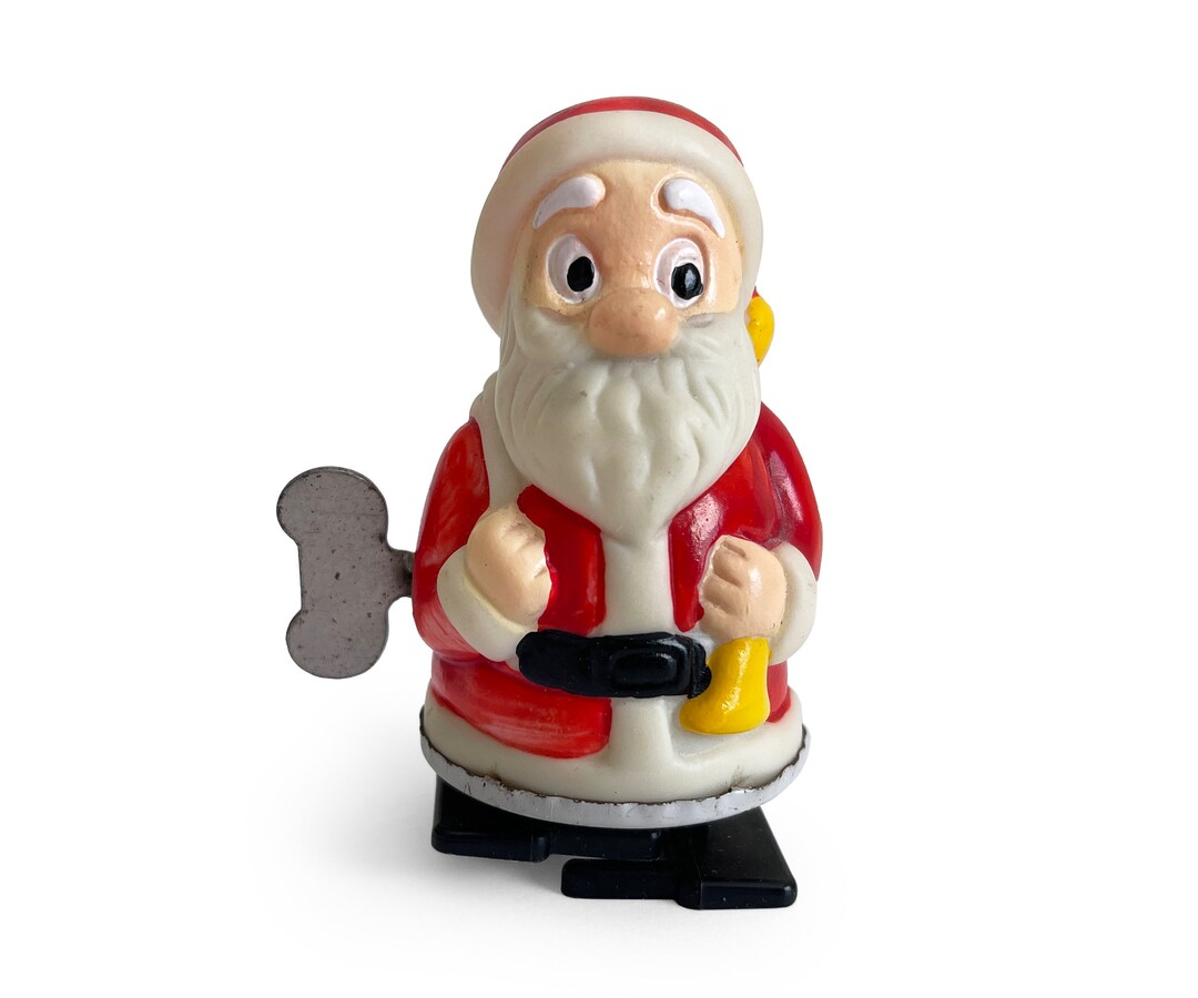 Santa Using A Walker Vintage Santa Claus Wind up Ramp Walker, Saint Nick Mechanical Incline ...