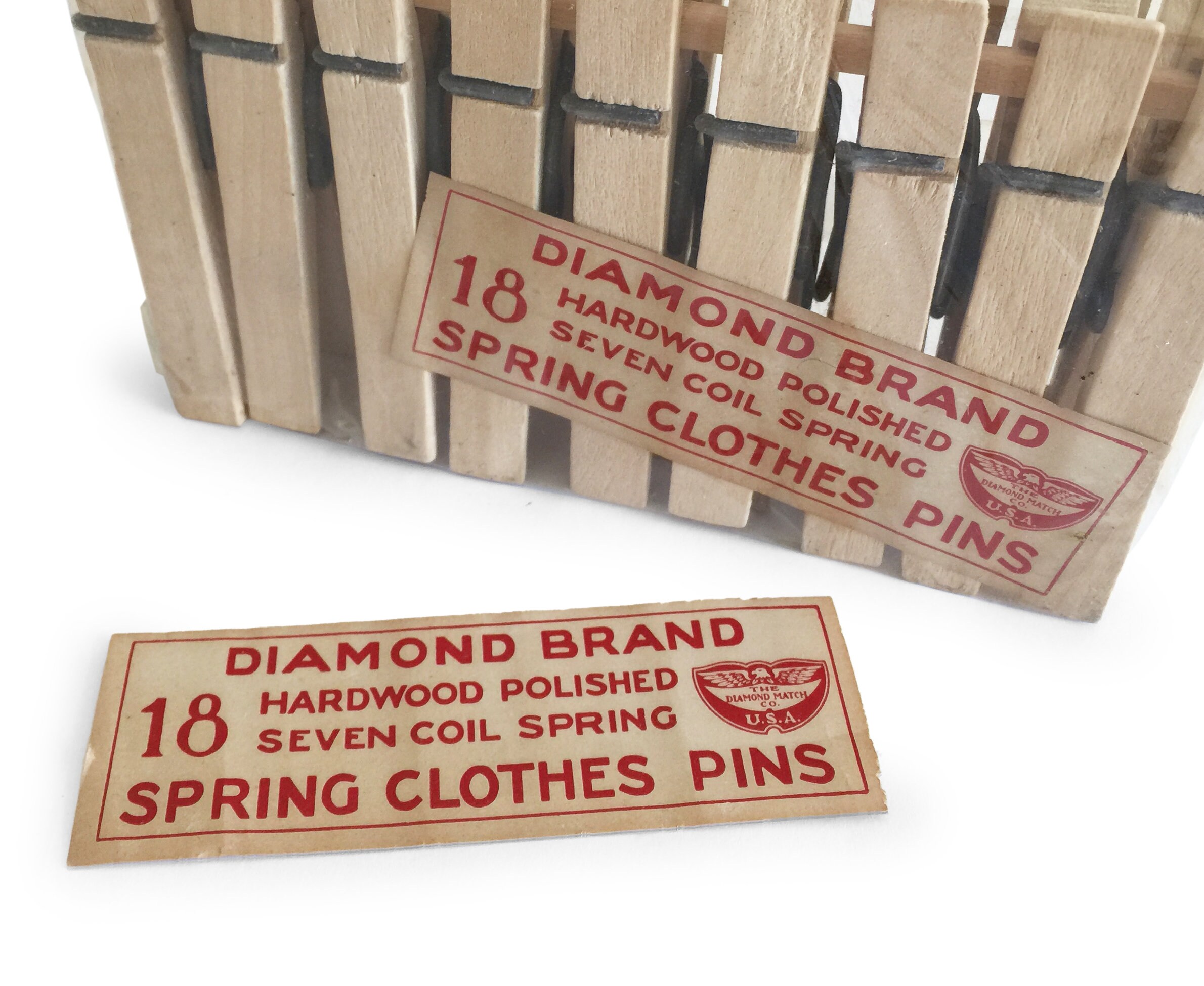 Vintage Clothes Pins Diamond Brand Sealed Package New Old Etsy