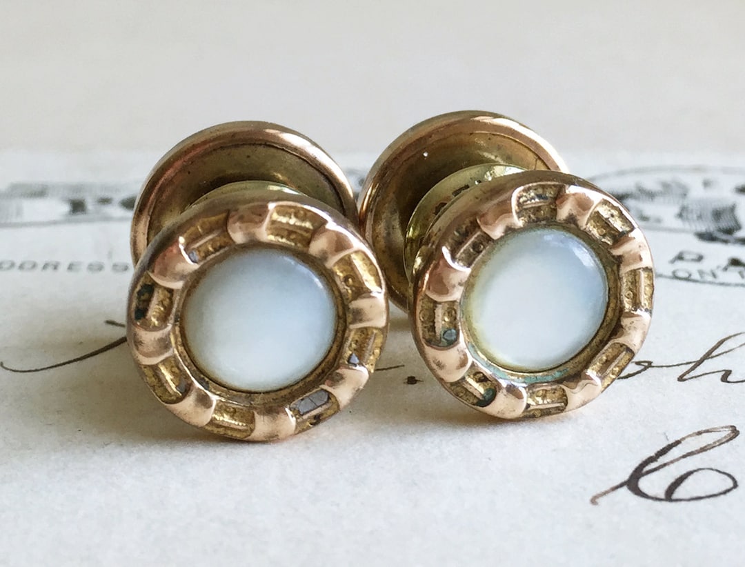 1920'S ART DECO Baer & Wilde KUM-A-PART SNAP CUFFLINKS Gold Filled C Monogram $29.99