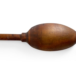 Antique Hand Carved Wooden Cooking Spoon, Primitive Kitchen Utensil image 3