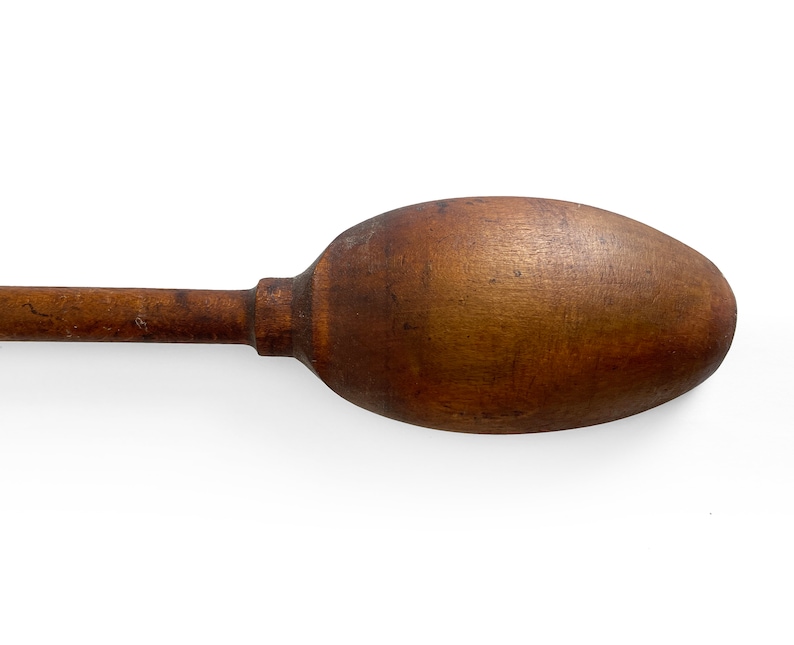 Antique Hand Carved Wooden Cooking Spoon, Primitive Kitchen Utensil image 3