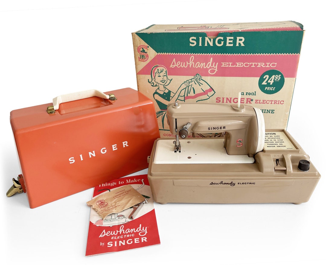 Vintage Toy Sewing Machine Singer Sewhandy Electric Model 50 Etsy