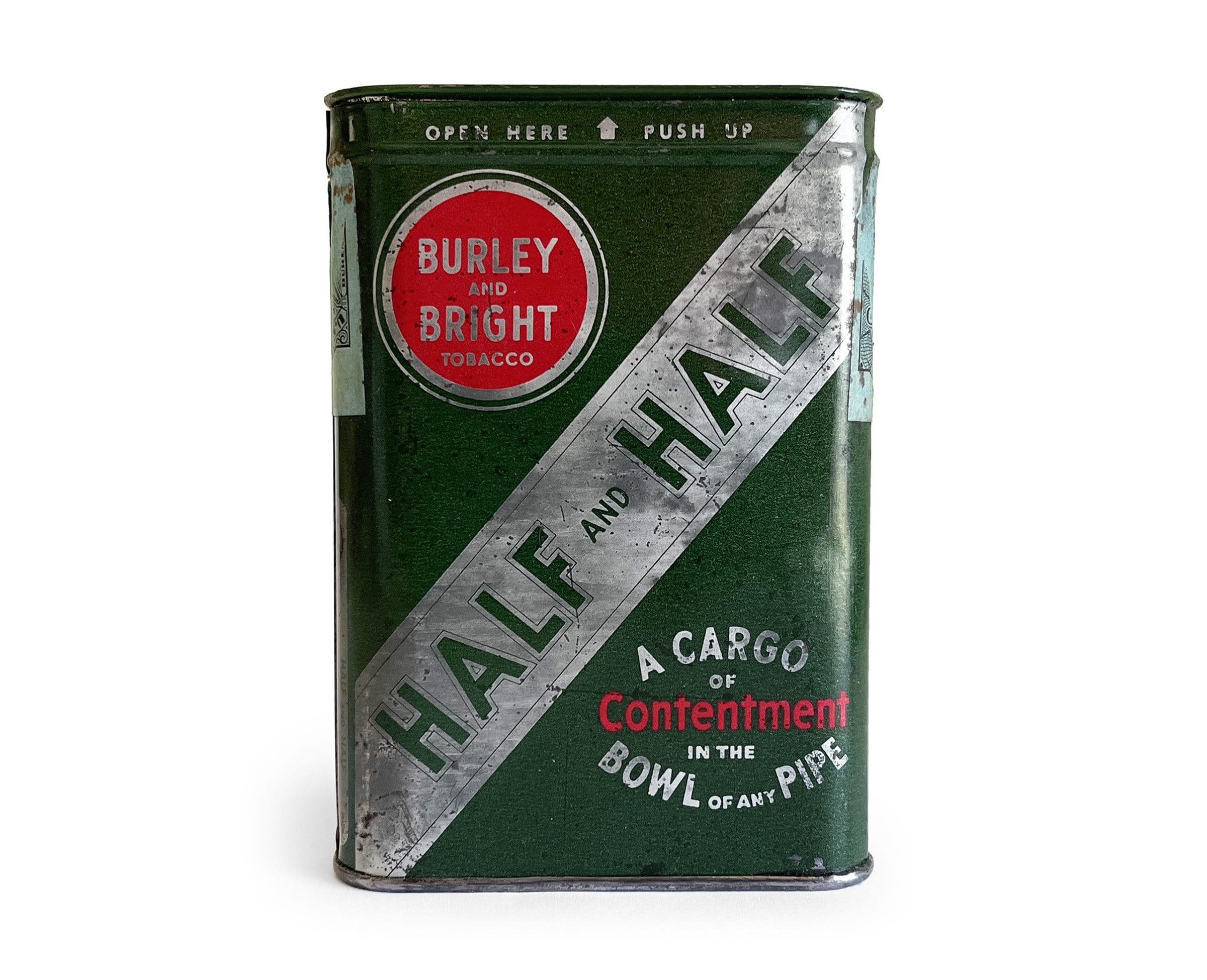 half and half tobacco tin Vintage Half and Half Pocket Tobacco Tin, Tobacco Cans, General Store Tins,  Tobacco Advertising Tins, Metal Cigarette Case, Stash Box