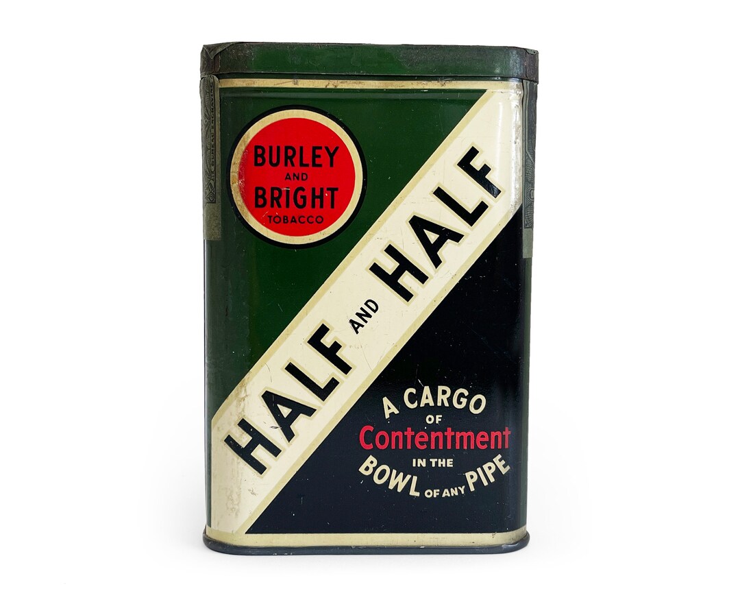 Vintage Half and Half Tobacco Tin Pocket Tobacco Can Tobacco Etsy