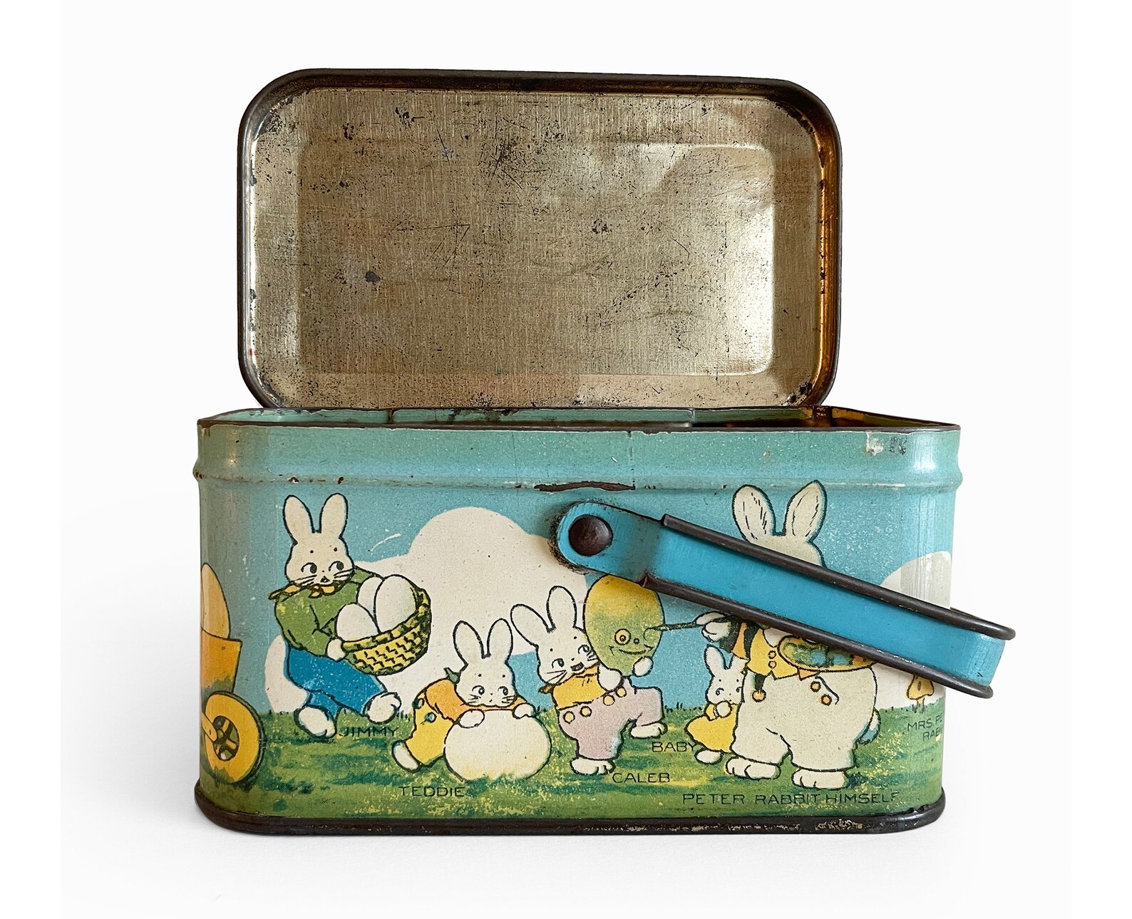 Sadter Rabbit Tin Vintage Peter Rabbit Easter Tin Basket, Rustic Spring Decor - Etsy