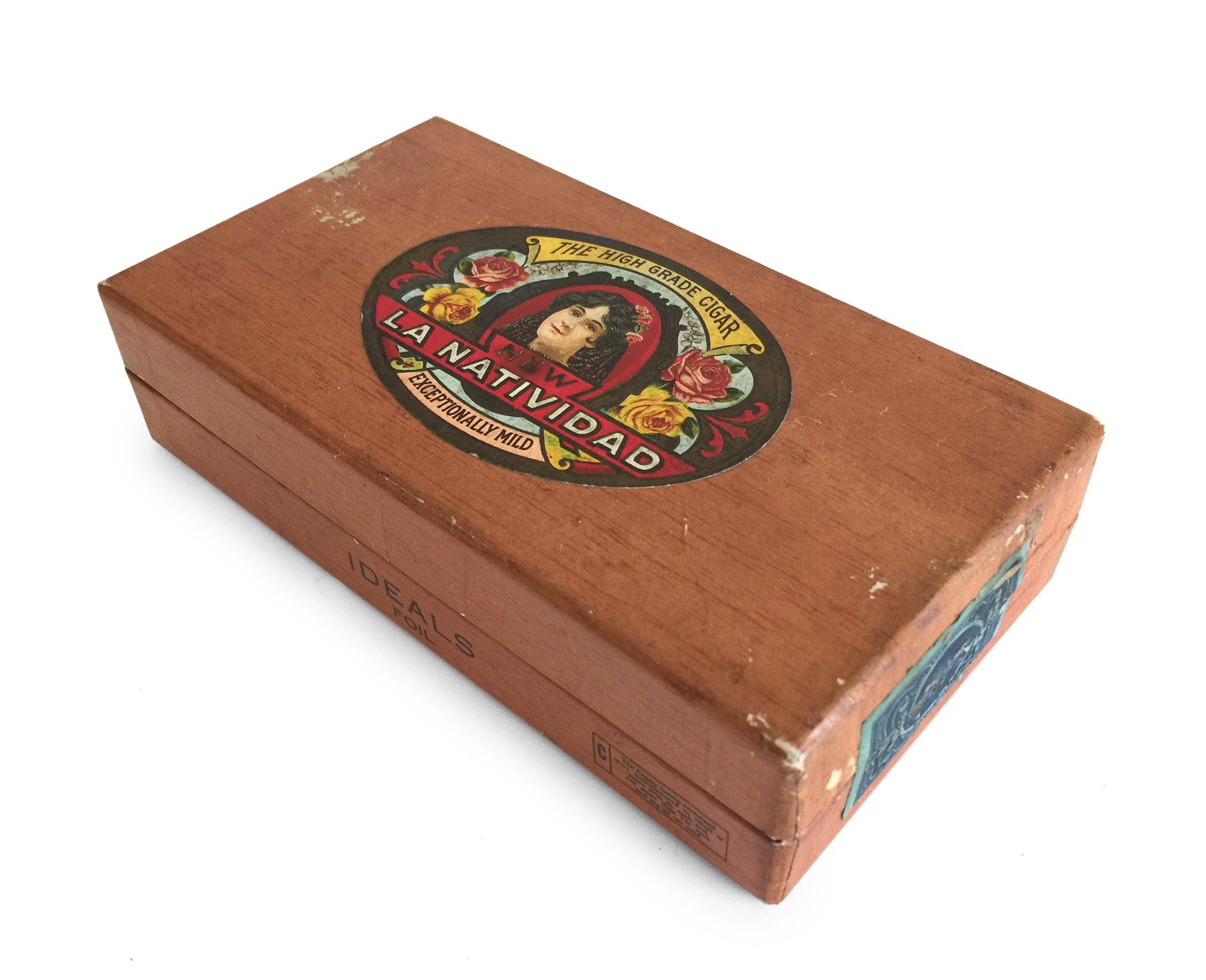 Vintage Cigar Box, La Natividad Cigars, Packaging Design, General Store Advertising Display, Tobacco Box, Small Storage, Spanish Decor