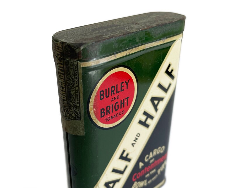 Vintage Half and Half Tobacco Tin Pocket Tobacco Can Tobacco Etsy