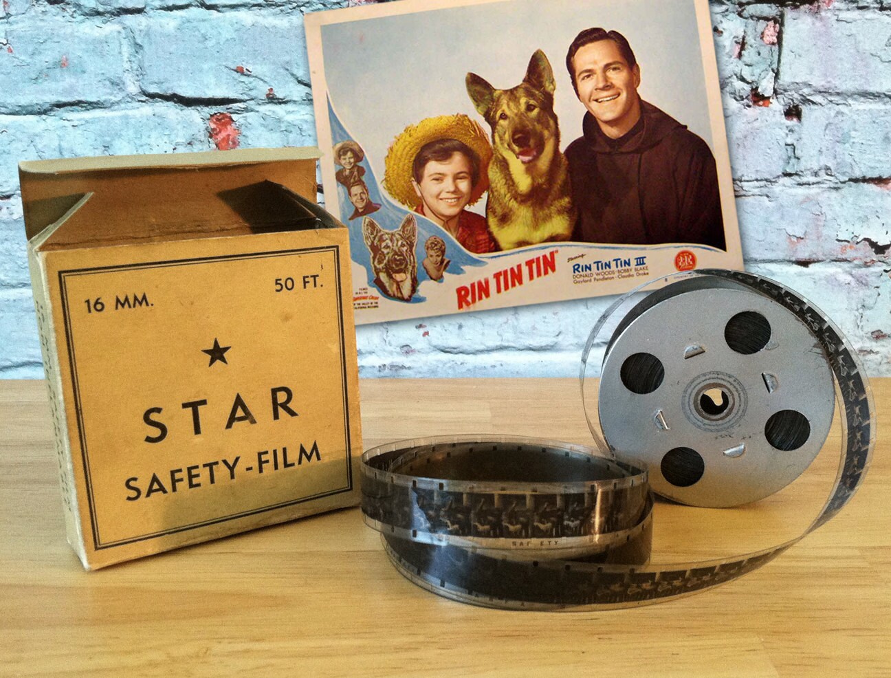 1930s Rin Tin Tin Silent Movie Silent Justice, Star Safety Film