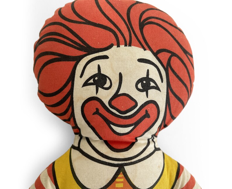 1970s Ronald Mcdonald Cloth Doll Happy Meal Toys Clown Etsy
