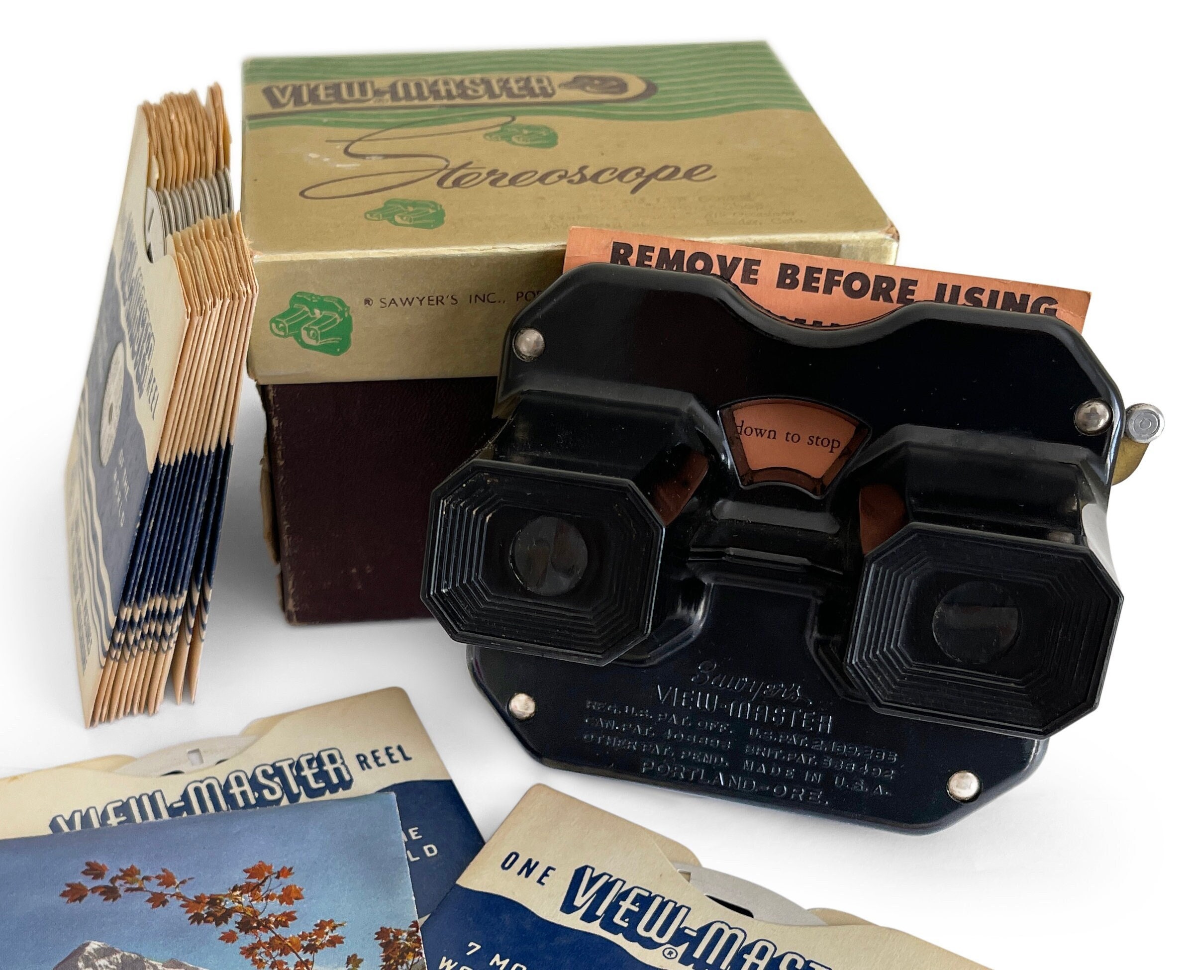 Vintage Sawyer's View Master, Reel Viewer, Black Bakelite