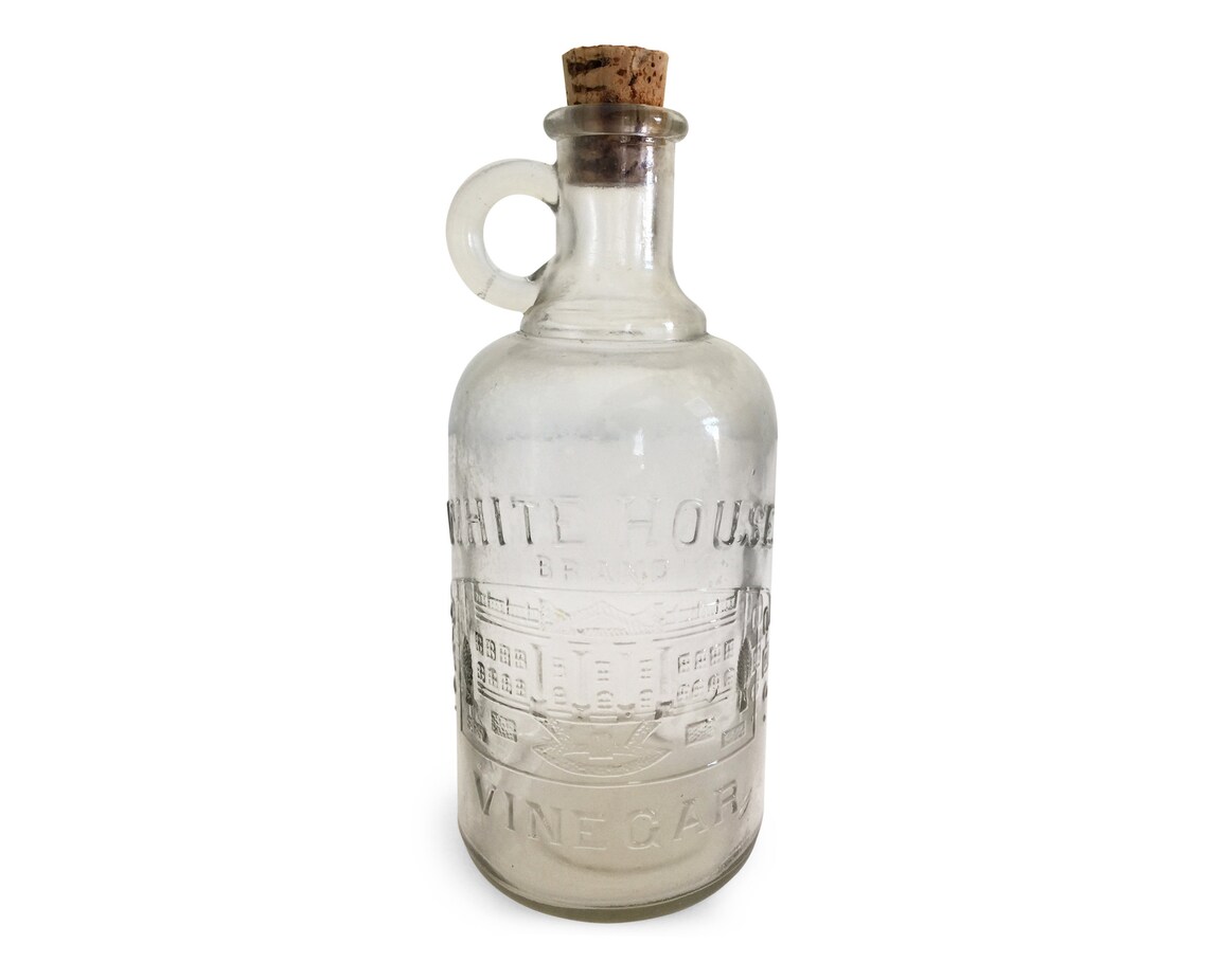 Antique White House Vinegar Bottle Clear Glass Bottles Etsy