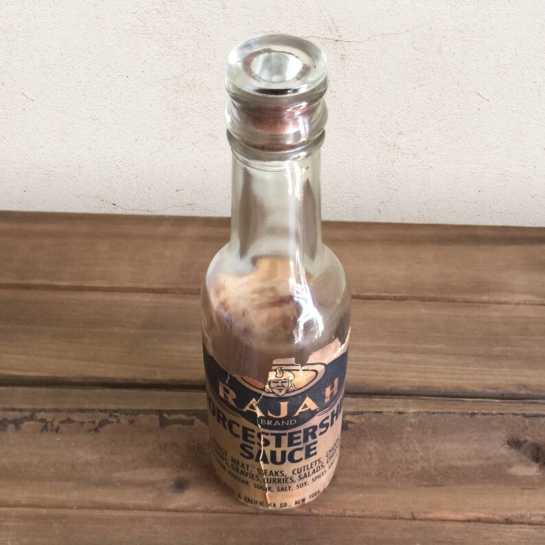 Vintage Glass Bottle 1920s A&P Rajah Worcestershire Sauce Etsy