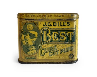 dial tobacco tin Vintage Dial Tobacco Pocket Tin, Sealed Fresh 2 for 15 Sticker, Tobacco  Advertising, General Store, Antique Rustic Can, Metal Cigarette Case